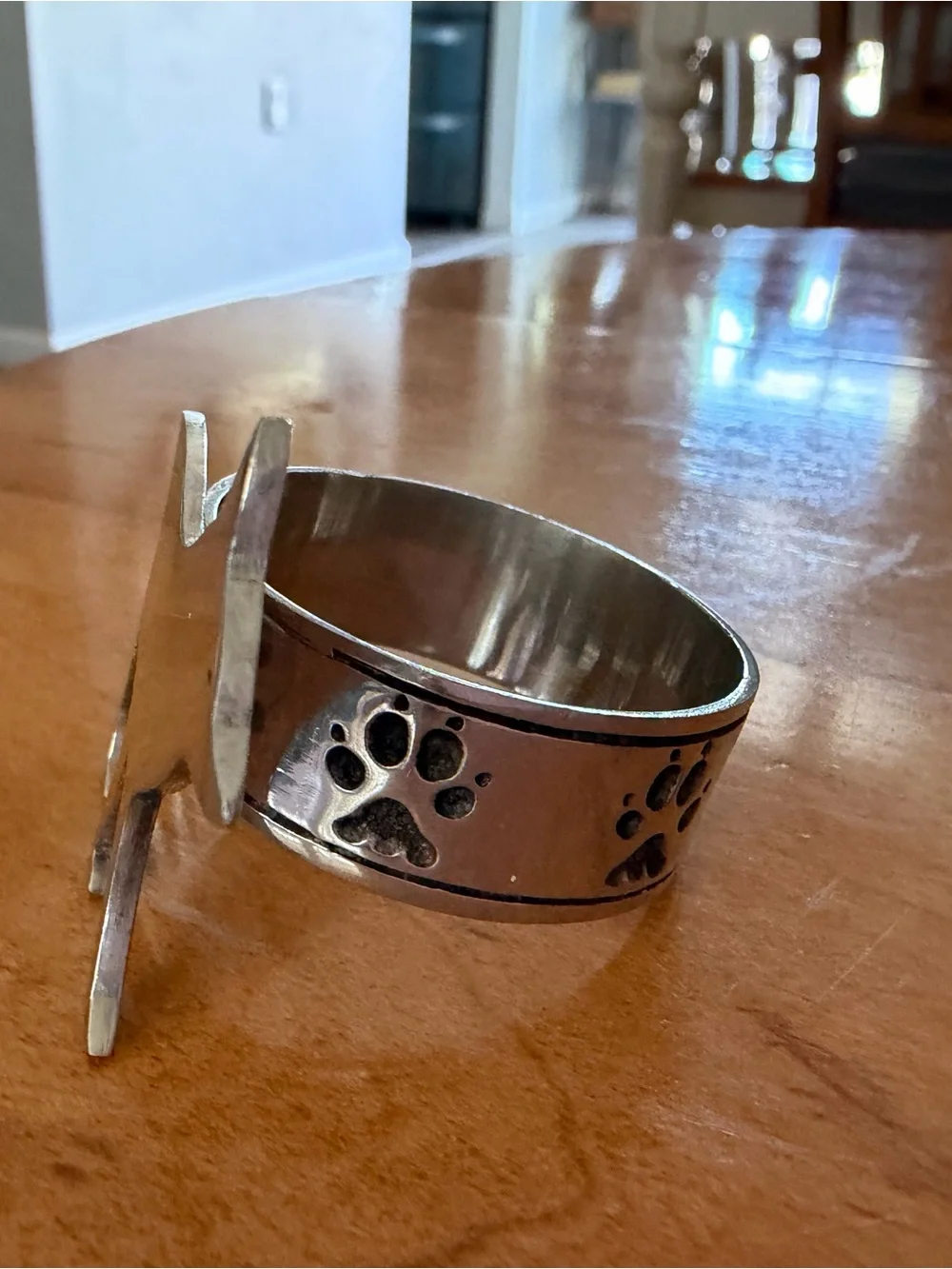 Pier One Cabincore Animal Napkin Rings Set of 4 Polished Silver Tone Metal